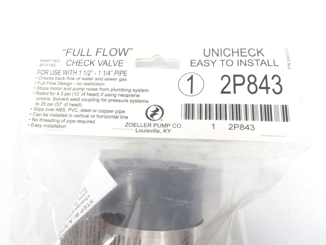ZOELLER 2P843 30-0192 1-1/2"-1-1/4" 25PSI NSNP