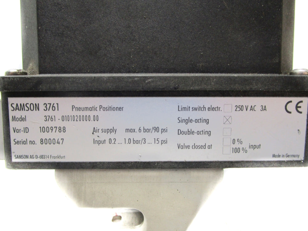 SAMSON 3761-0101020000.00 UNMP