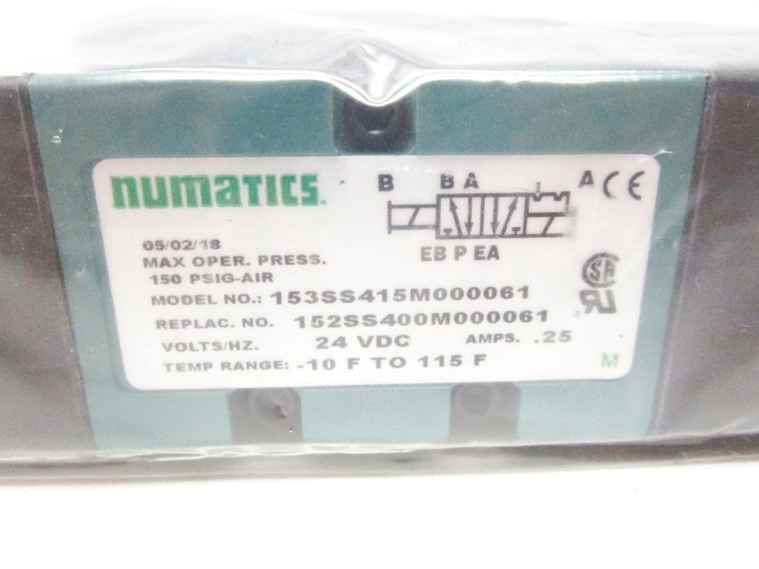 NUMATICS 153SS415M000061 24VDC 0.25A 150PSI NSMP
