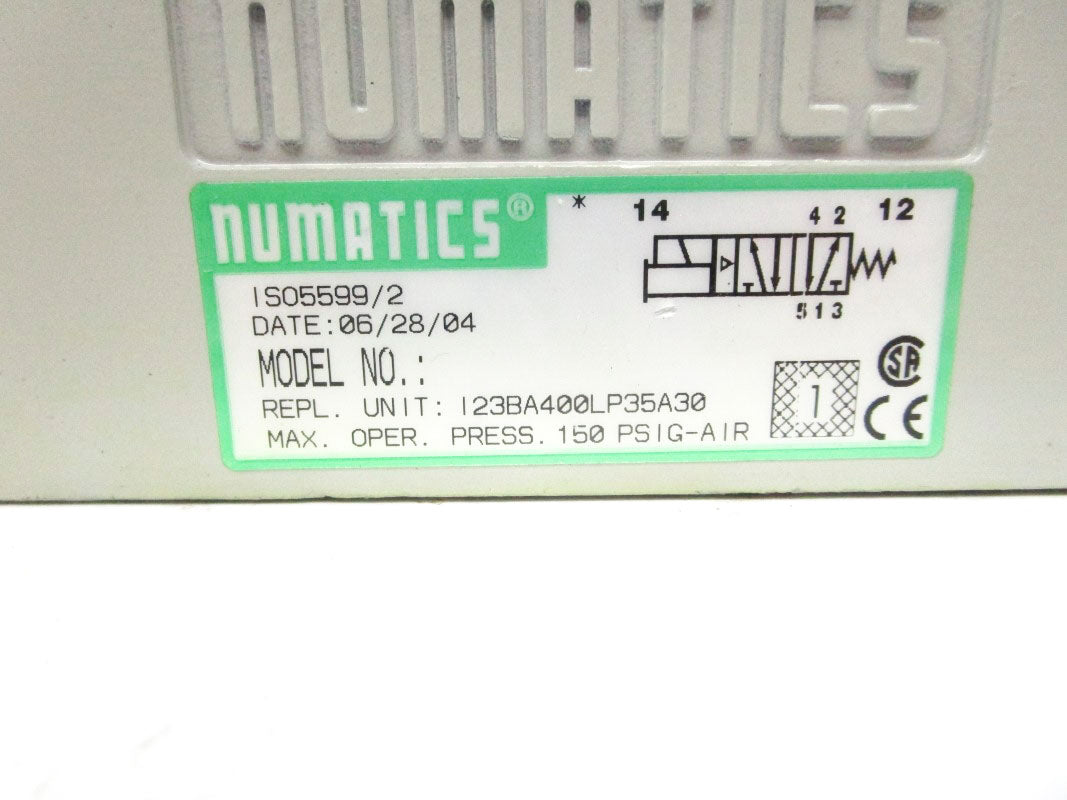 NUMATICS 123BA400LP35A30 150PSI NSNP