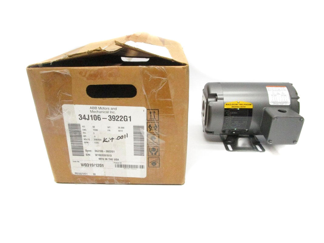 BALDOR 34J106-3922G1 230/460V 1.8/.9A NSMP