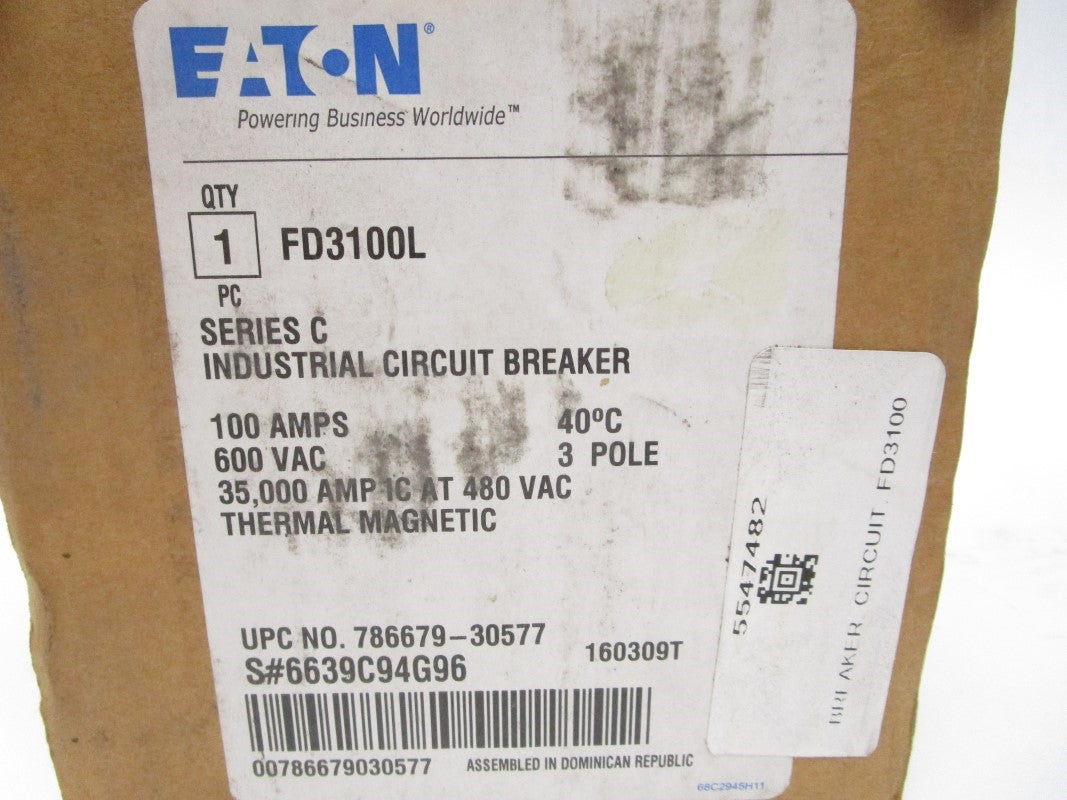 EATON FD3100L SER. C 600VAC 100A NSMP