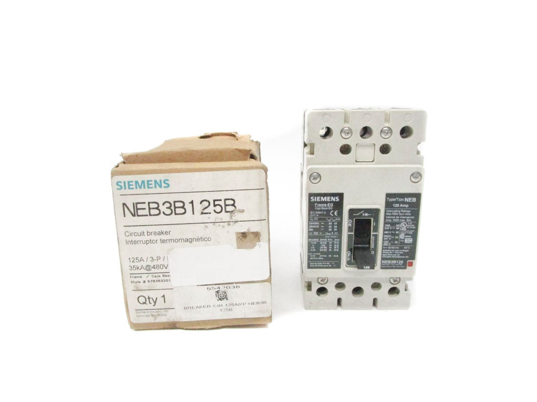 SIEMENS NEB3B125 480V 125A UNMP