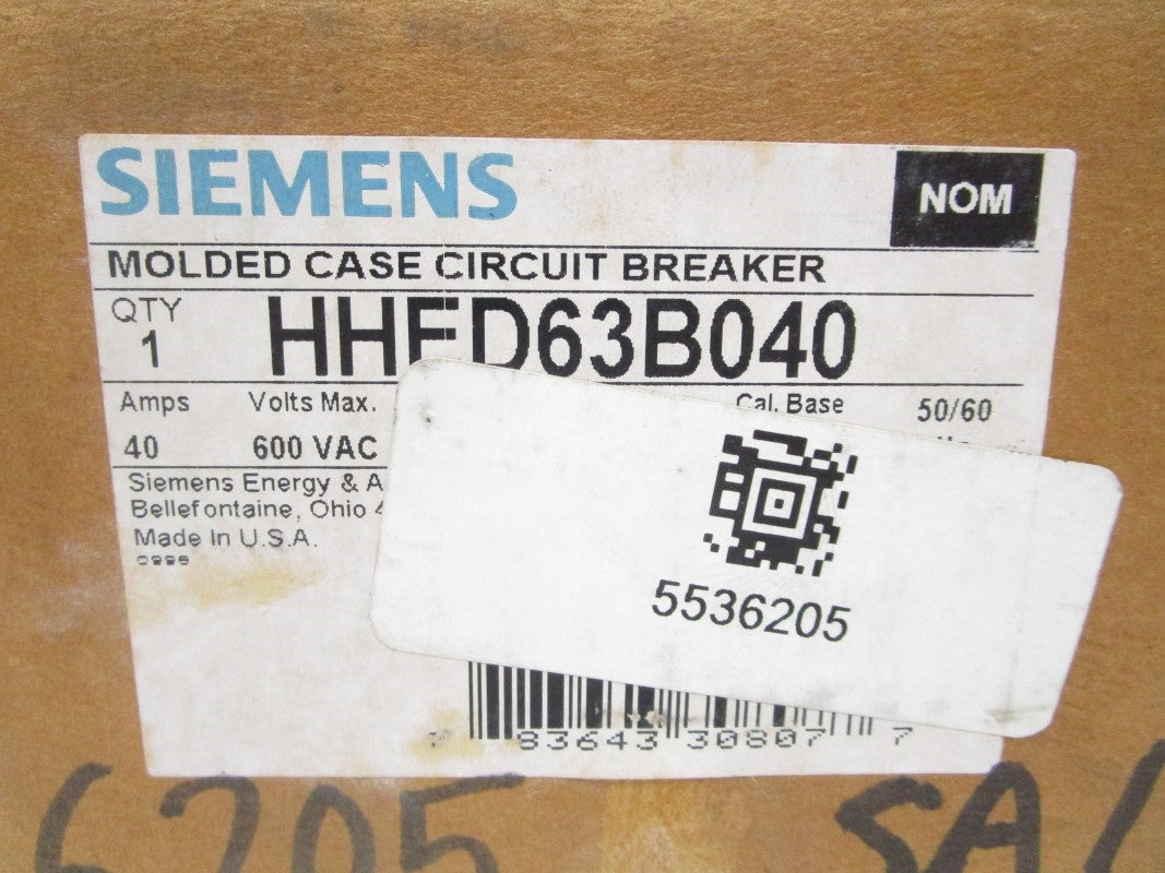 SIEMENS HHED63B040 600V 40A NSMP