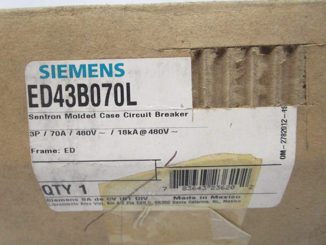 SIEMENS ED43B070L 480V 70A NSMP