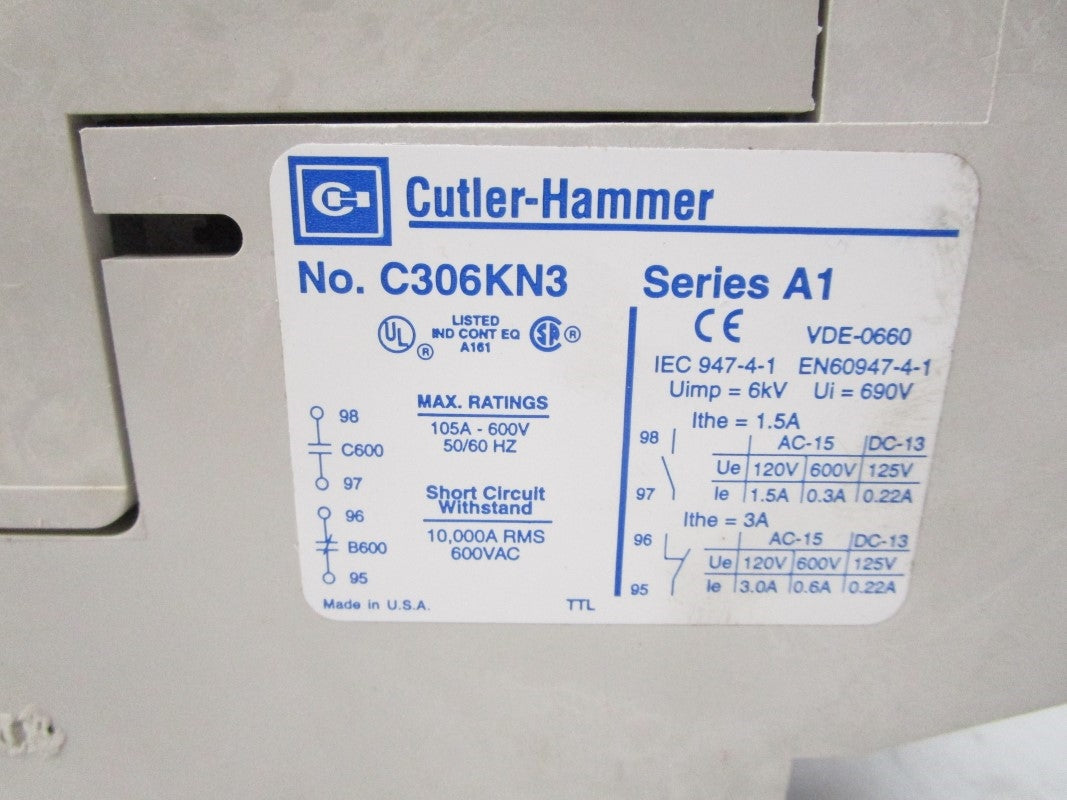 EATON C306KN3 SER. A1 600V 105A NSMP