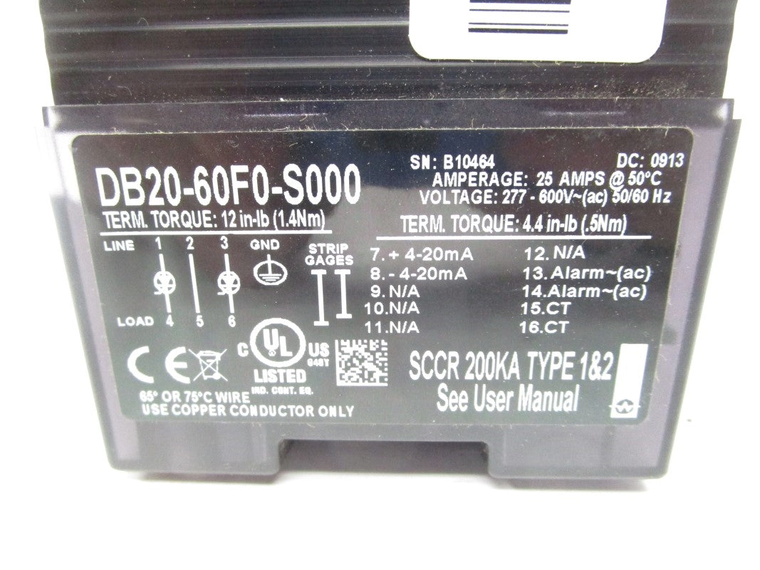 WATLOW DB20-60F0-S000 277-600V 25A NSNP