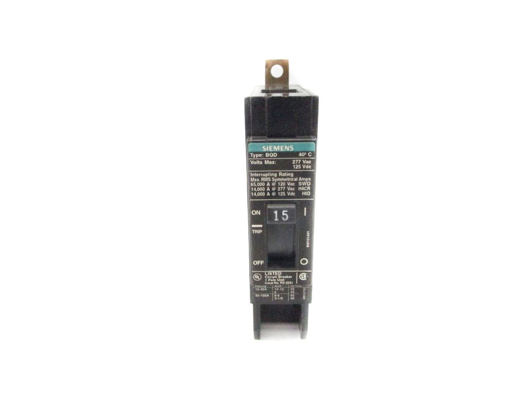 SIEMENS BQD115 277V 15A NSNP