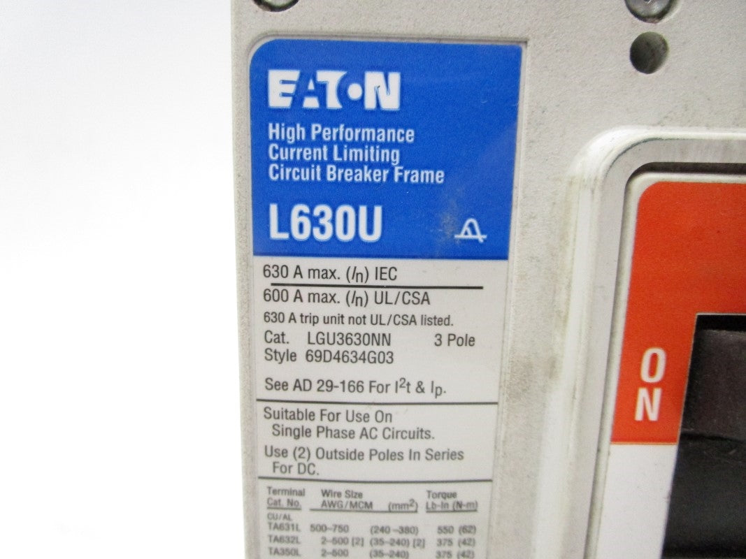 EATON LGU3630NN 690V 630A UNMP