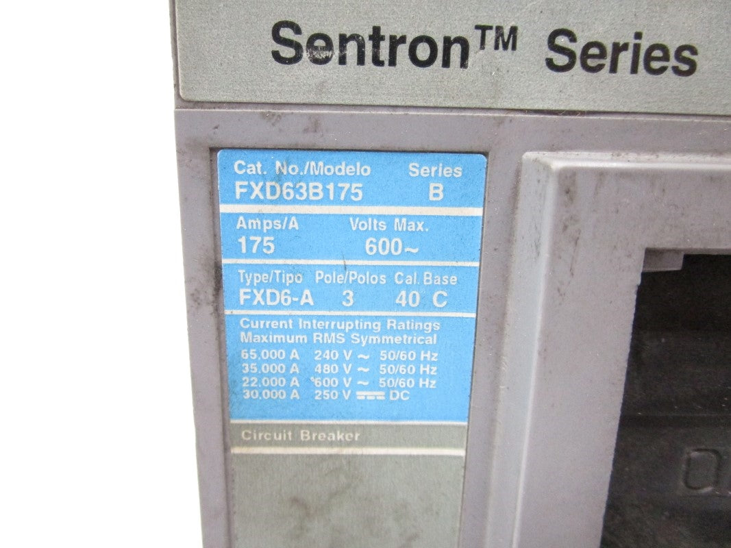 SIEMENS FXD63B175 SER. B 600V 175A UNMP