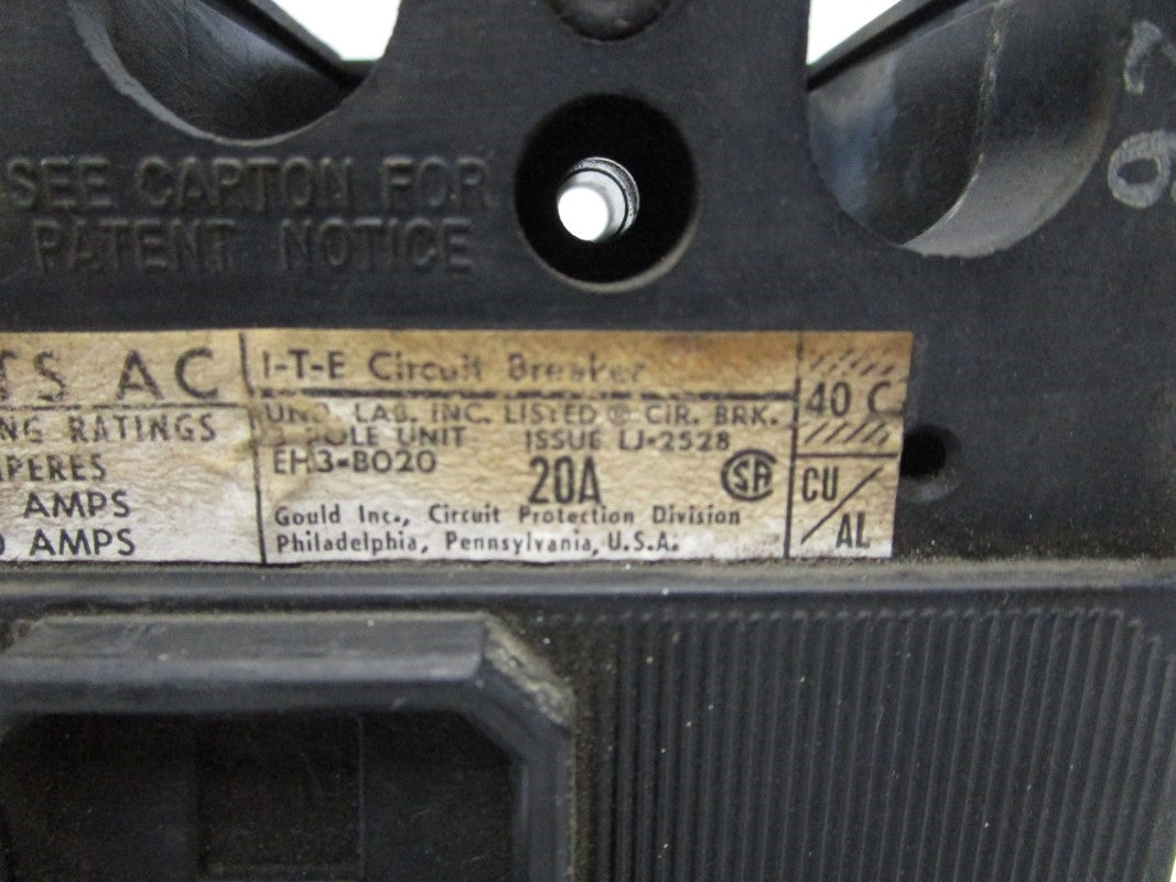 ITE EH3-B020 480VAC 20A UNMP