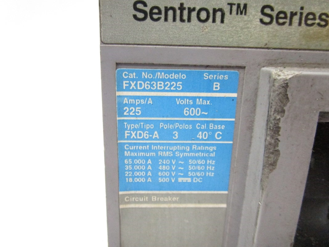 ITE FXD63B225 SER. B 600V 225A UNMP
