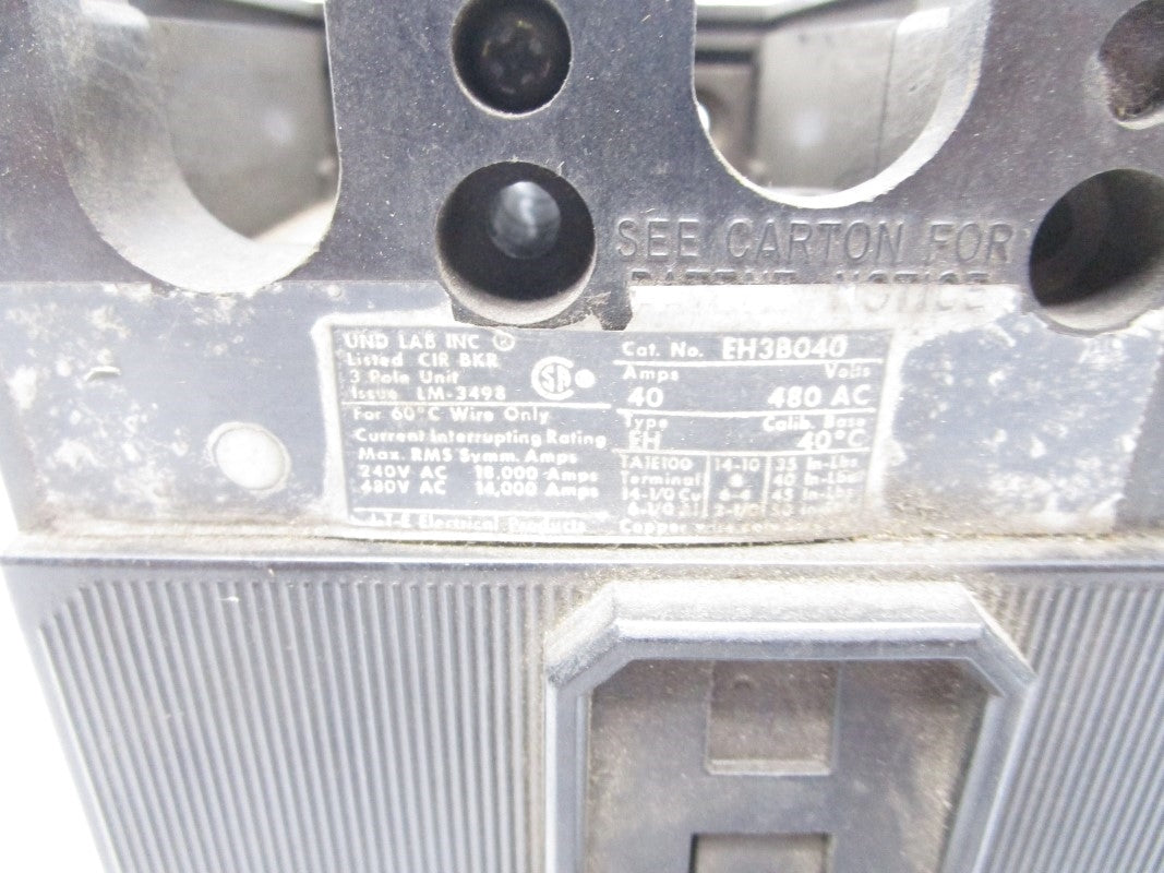 ITE EH3B040 480V 40A UNMP