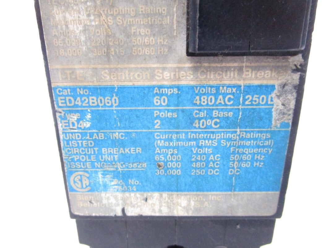 ITE ED42B060 480VAC 60A UNMP