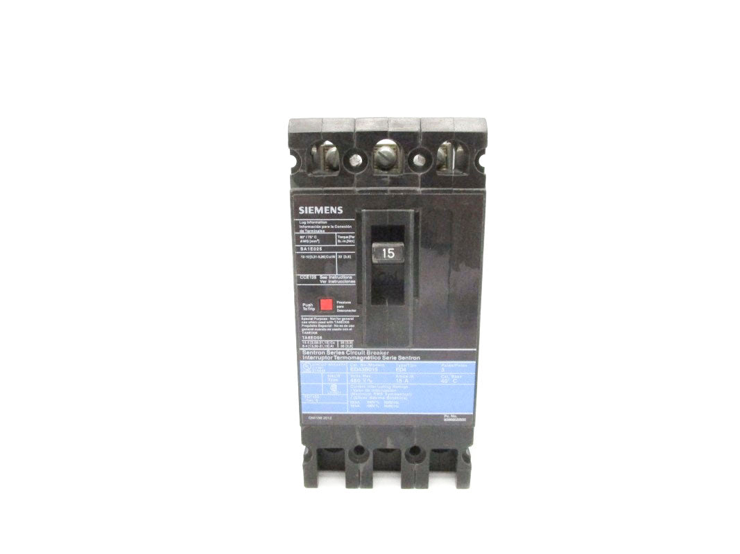 SIEMENS ED43B015 480V 15A NSNP