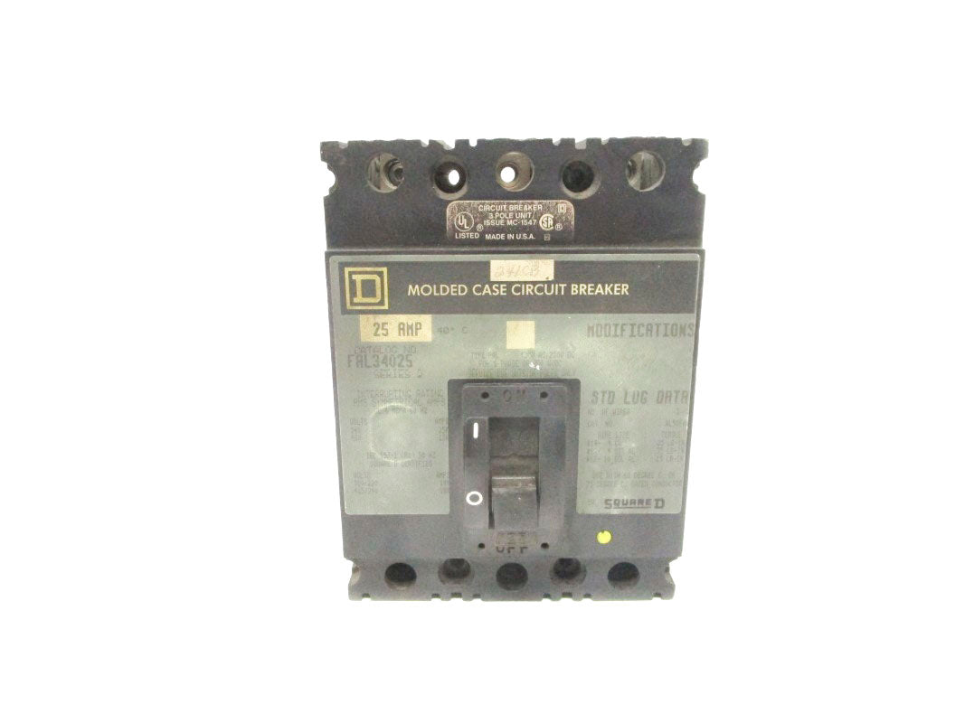 SQUARE D FAL34025 SER. 2 480V 25A UNMP