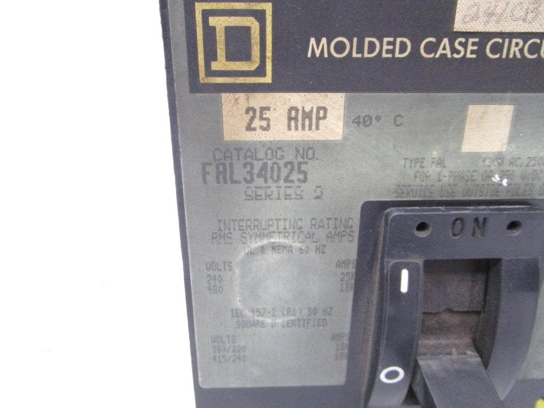 SQUARE D FAL34025 SER. 2 480V 25A UNMP