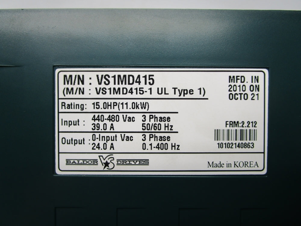 BALDOR VS1MD415 NSMP
