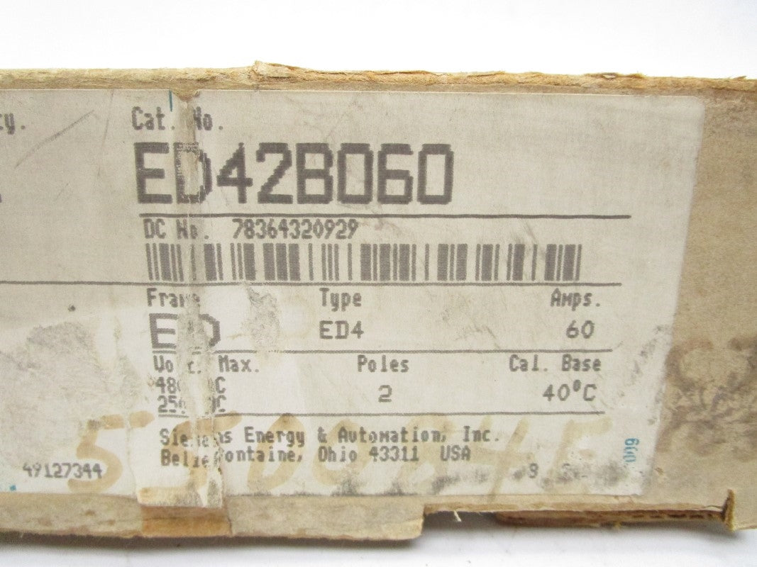 ITE ED42B060 480VAC 60A NSMP