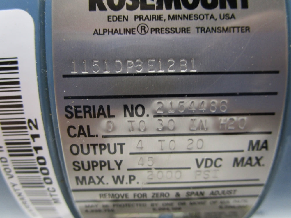 ROSEMOUNT 115DP3E12B1 NSMP