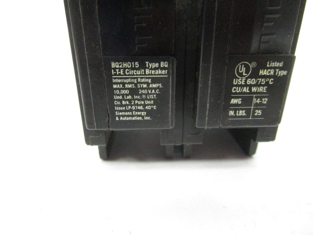 ITE BQ2H015 240VAC 15A UNMP
