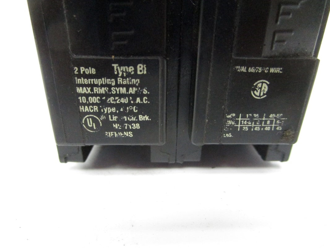 SIEMENS BL220 120/240VAC 20A UNMP