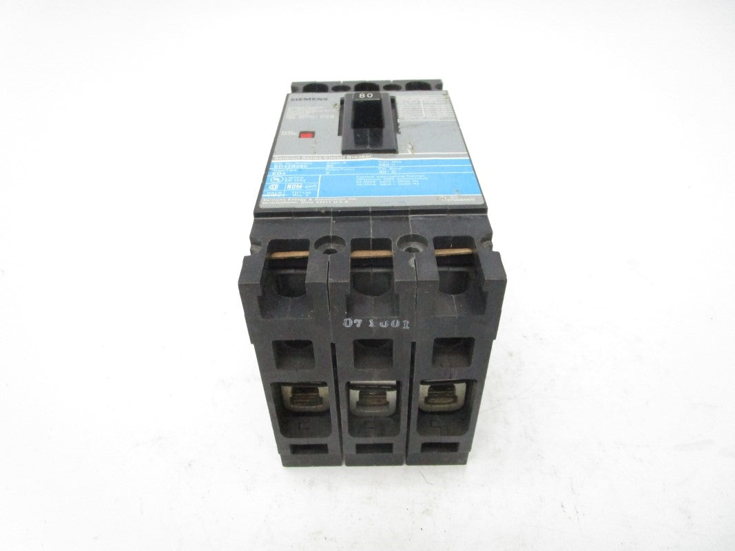 SIEMENS ED43B080 480V 80A UNMP