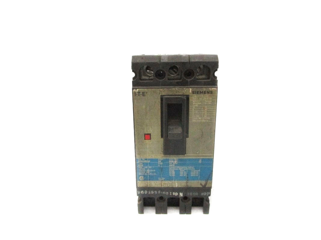 SIEMENS ED63B050 600VAC 50A UNMP