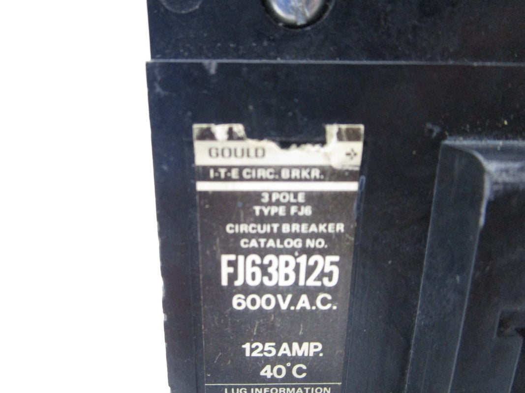 GOULD FJ63B125 600VAC 125 UNMP