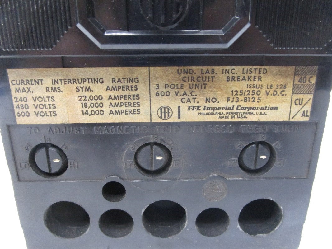 ITE FJ3-B125 600VAC 125A UNMP