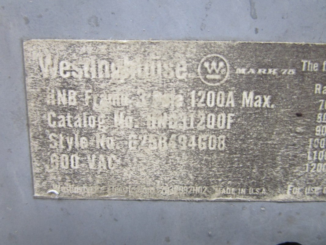 WESTINGHOUSE HND31200 600VAC 1200A UNMP
