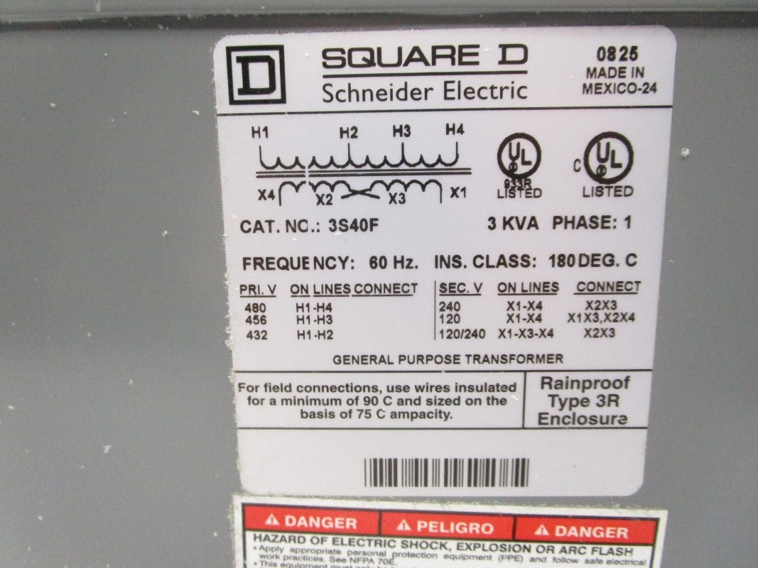 SQUARE D 3S40F 480V (AS PICTURED) NSMP