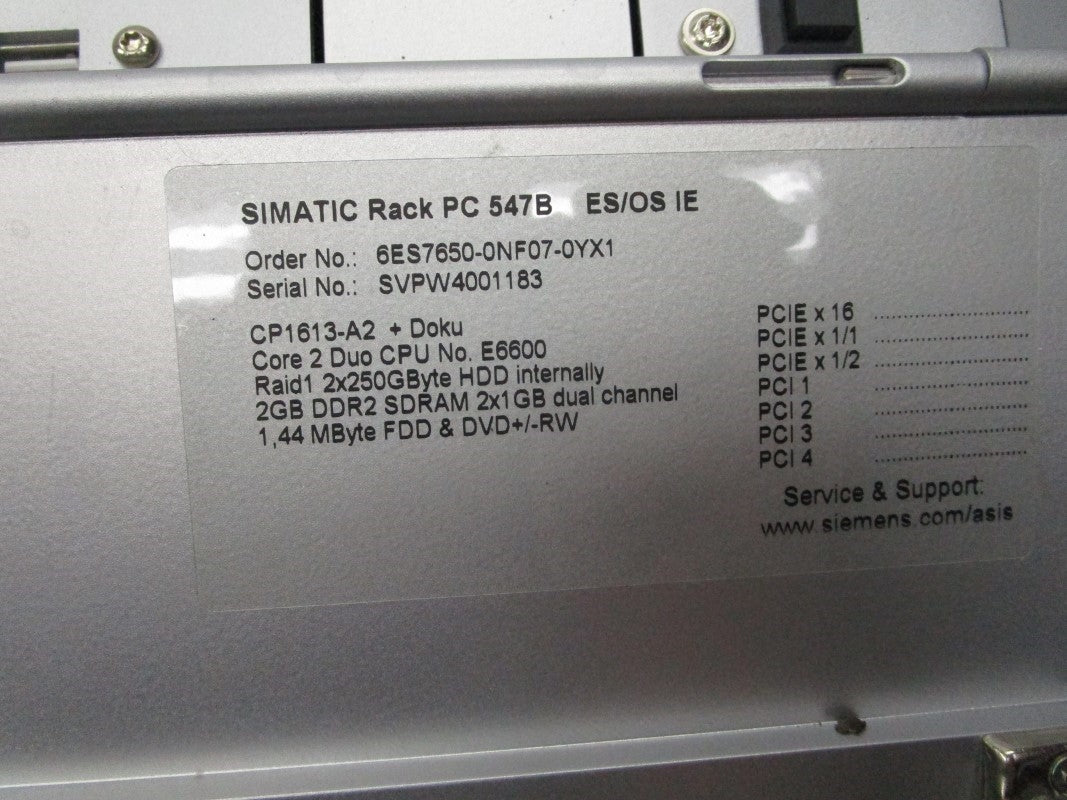 SIEMENS 6ES7650-0NF07-0YX1 UNMP