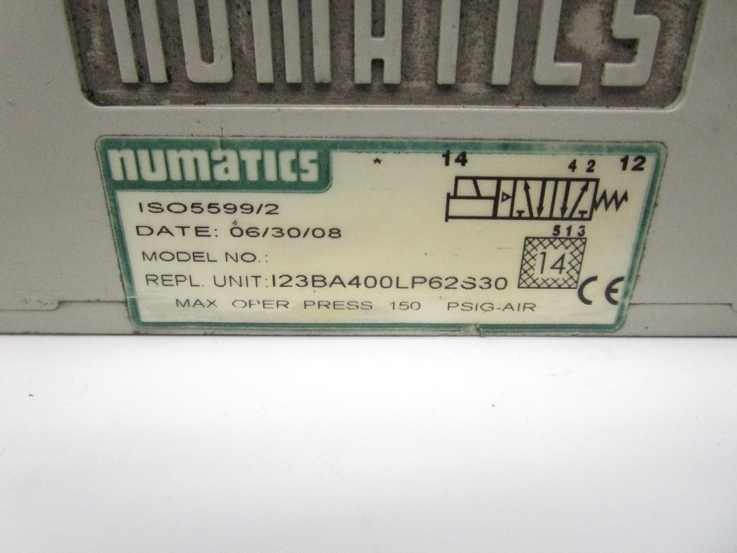 NUMATICS I23BA400LP62S30 150PSI UNMP