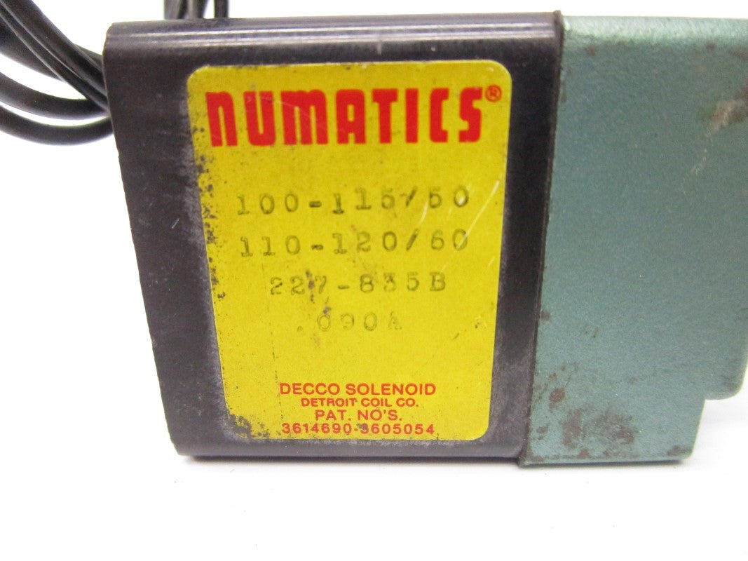 NUMATICS 227-835B 100-120V 0.090A UNMP
