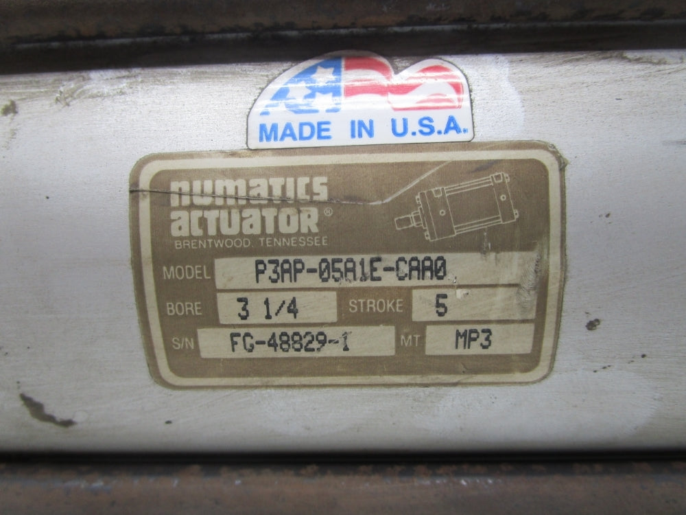 NUMATICS ACTUATOR P3AP-05A1E-CAA0 UNMP