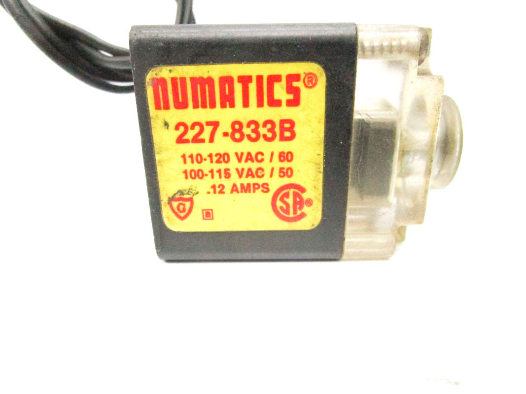 NUMATICS 227-833B 100-120VAC 0.12A UNMP