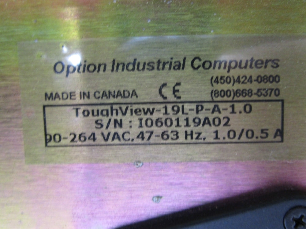 OPTION INDUSTRIAL COMPUTERS TOUGHVIEW-19L-P-A-1.0 UNMP