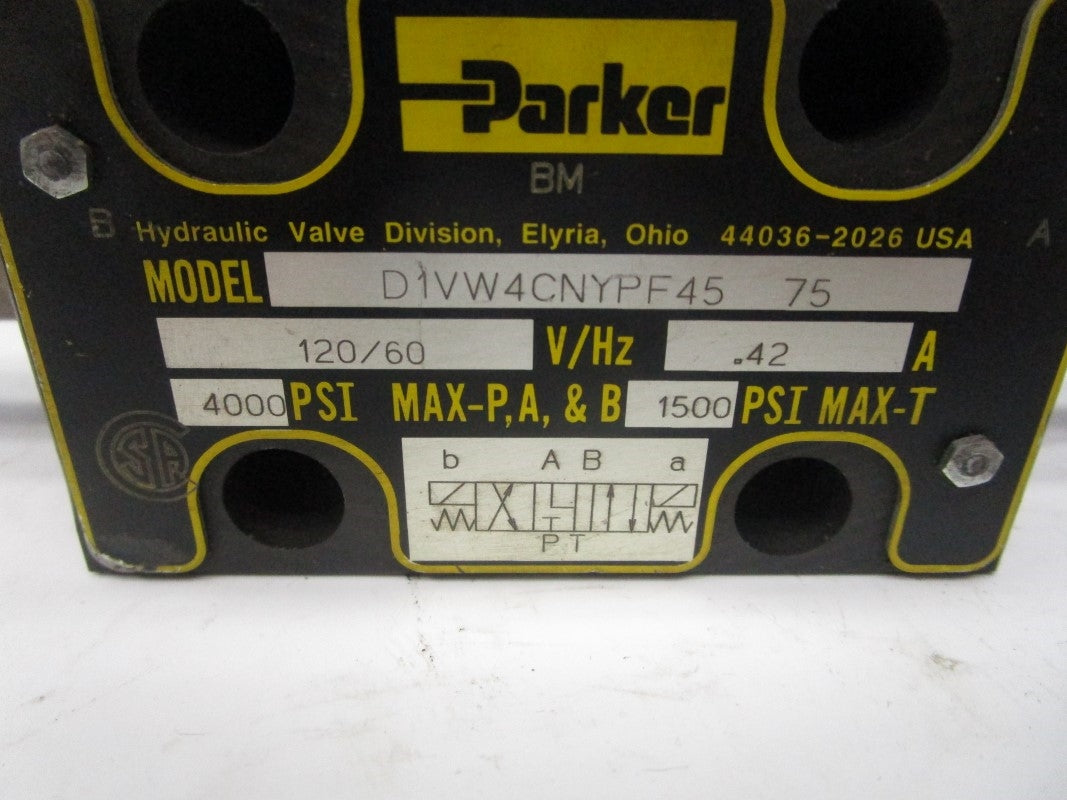 PARKER D1VW4CNYPF4575 120V 0.42A 4000PSI UNMP