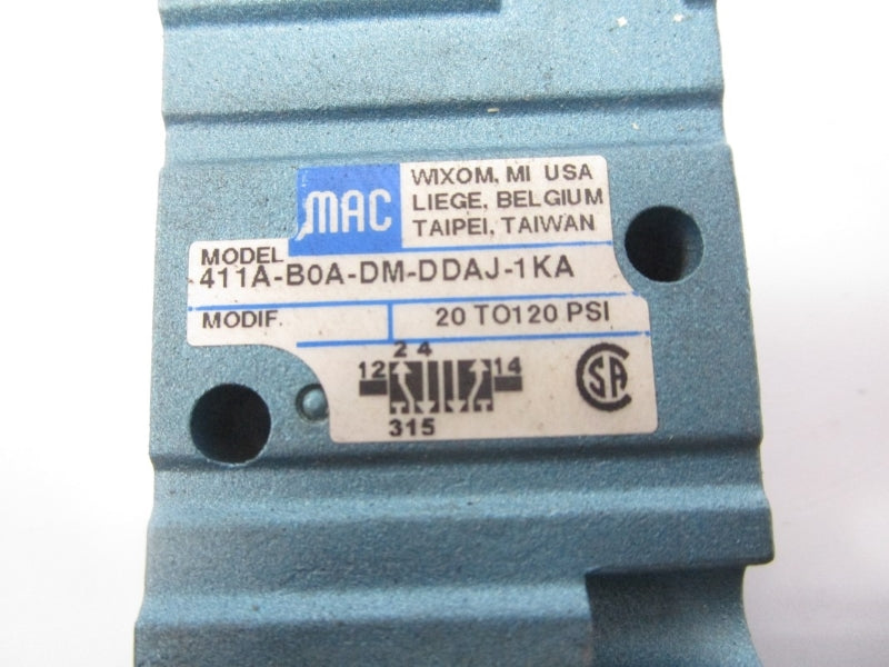 MAC 411A-B0A-DM-DDAJ-1KA 24VDC 120PSI NSNP