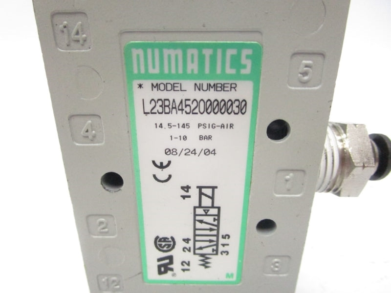NUMATICS L23BA452O000030 120V .07A 14.5-145PSI UNMP