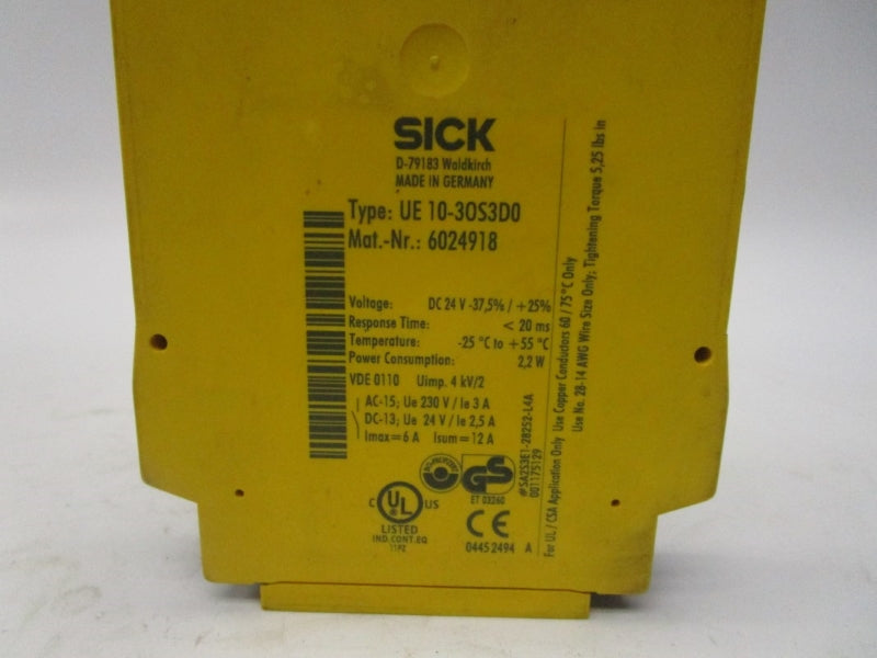 SICK UE10-3OS3D0 6024918 24VDC 6A UNMP