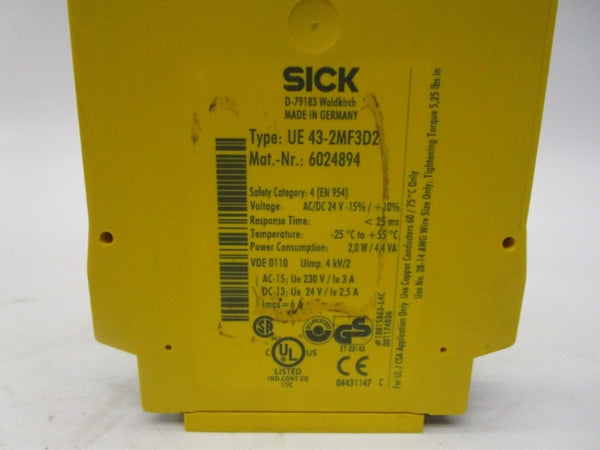 SICK UE43-2MF3D2 6024894 24VAC/DC 6A NSNP