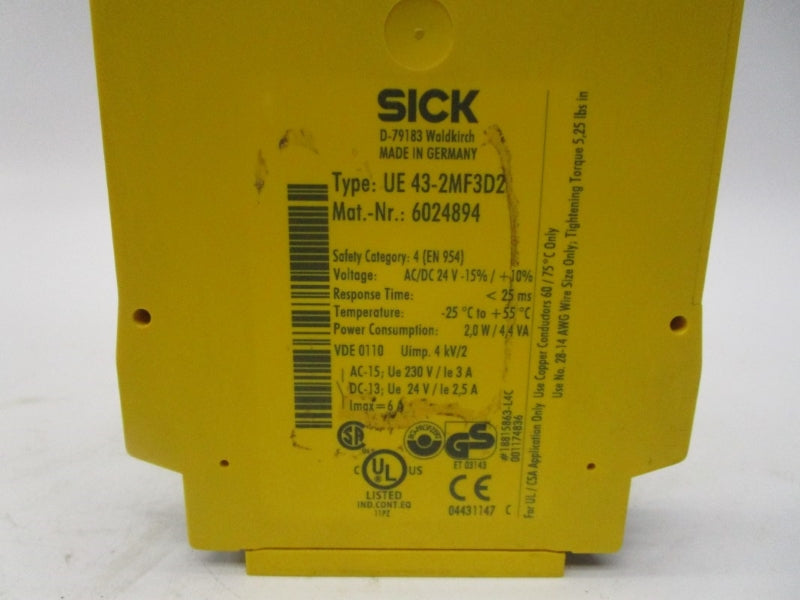 SICK UE43-2MF3D2 6024894 24VAC/DC 6A NSNP