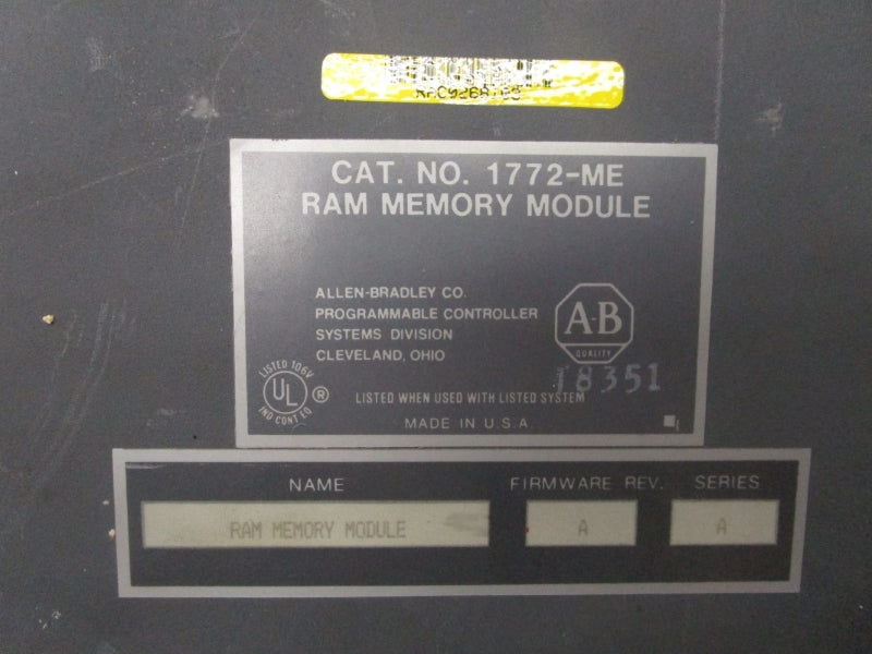 ALLEN BRADLEY 1772-ME SER. A F/W A UNMP