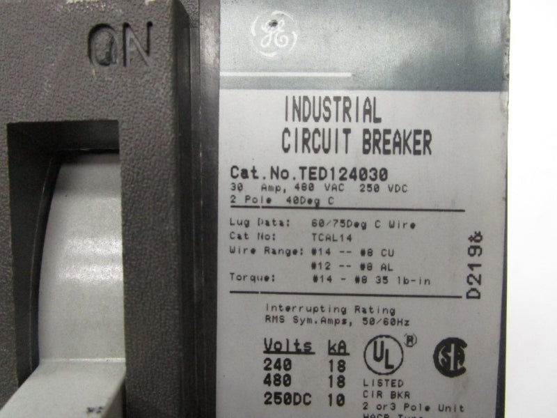 GENERAL ELECTRIC TED124030 480VAC 30A UNMP