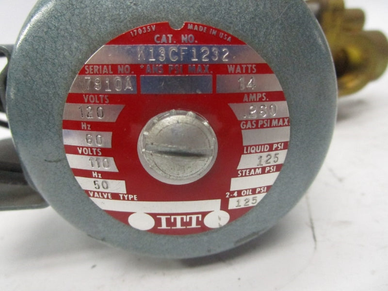 ITT K13CF1232 110-120V 125PSI (AS PICTURED) NSNP