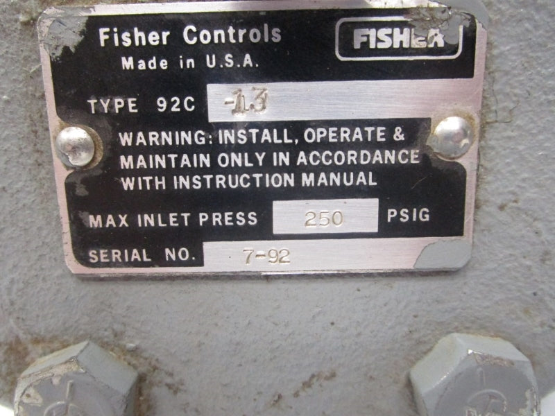 FISHER CONTROLS 92C-13 250PSI UNMP