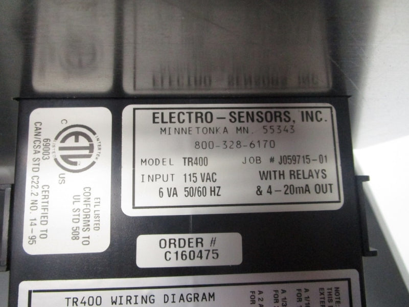 ELECTRO SENSORS TR400 115VAC (AS PICTURED) NSNP