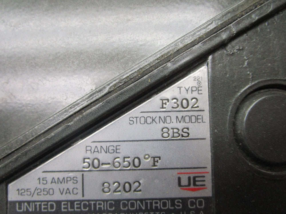 UNITED ELECTRIC CONTROLS F302-8BS NSNP